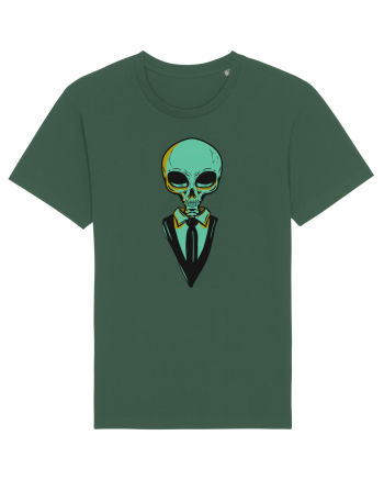 elegant alien skull blue Bottle Green
