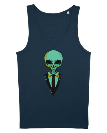 elegant alien skull blue Navy