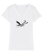 flying owls Tricou mânecă scurtă guler V Damă Evoker