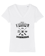 Explorator de Comori la Târgul de Vechituri Tricou mânecă scurtă guler V Damă Evoker
