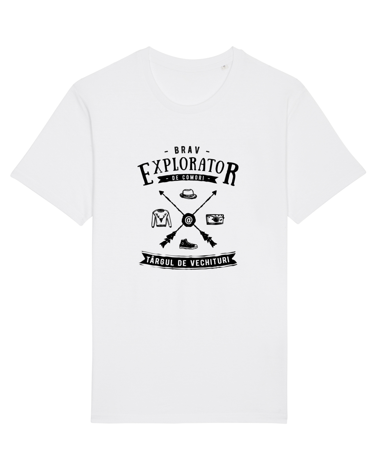 Tricou mânecă scurtă Unisex Rocker White
