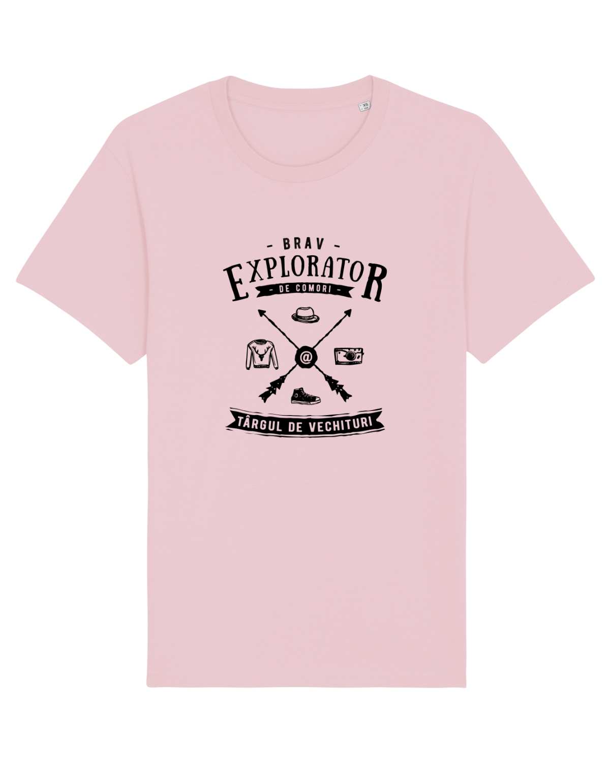 Tricou mânecă scurtă Unisex Rocker Cotton Pink