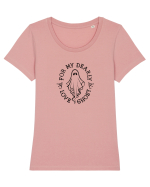 For my dearly love ghost Tricou mânecă scurtă guler larg fitted Damă Expresser