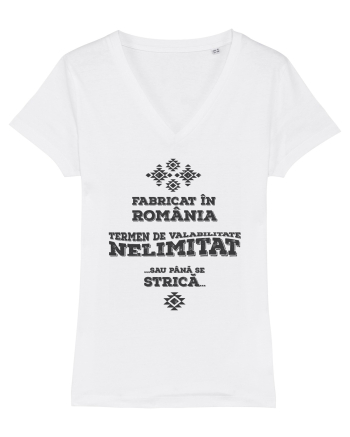 fabricat in Romania White