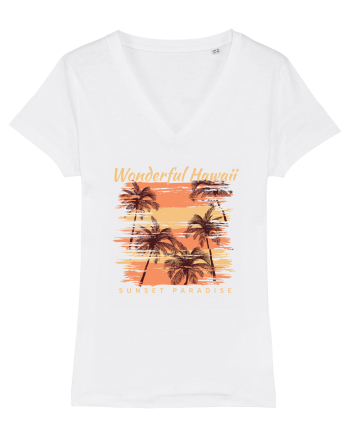 Wonderful Hawaii Sunset Paradise White