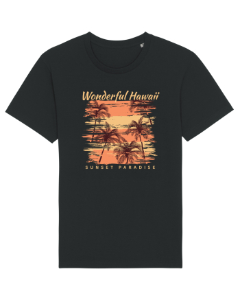 Wonderful Hawaii Sunset Paradise Black