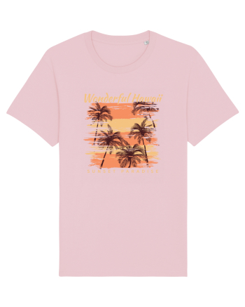 Wonderful Hawaii Sunset Paradise Cotton Pink