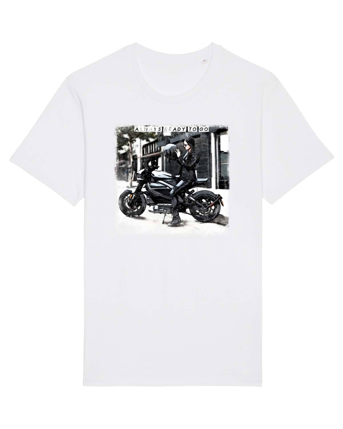 Tricou mânecă scurtă Unisex Rocker White