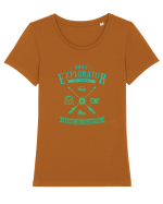 Explorator de Comori la Târgul de Vechituri Tricou mânecă scurtă guler larg fitted Damă Expresser