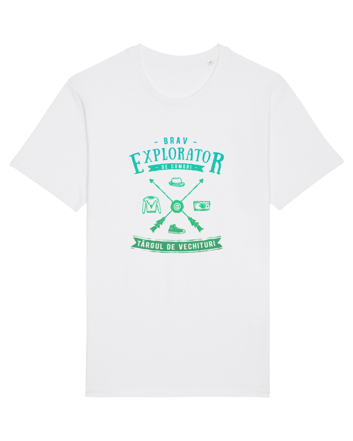 Tricou mânecă scurtă Unisex Rocker White