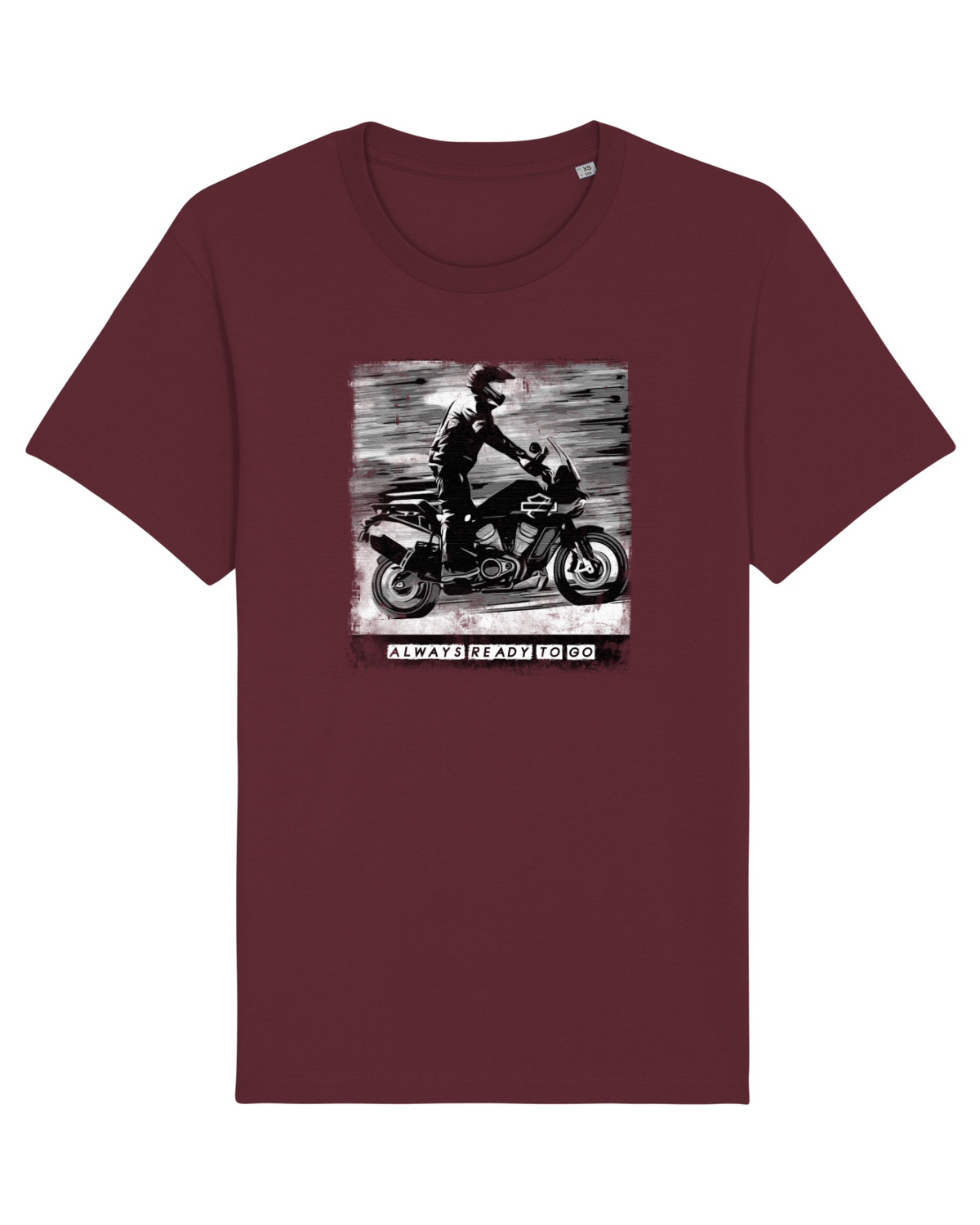 Tricou mânecă scurtă Unisex Rocker Burgundy