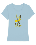 Just Bee You Tricou mânecă scurtă guler larg fitted Damă Expresser