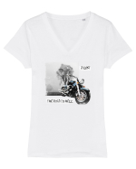 ride to hell Tricou mânecă scurtă guler V Damă Evoker