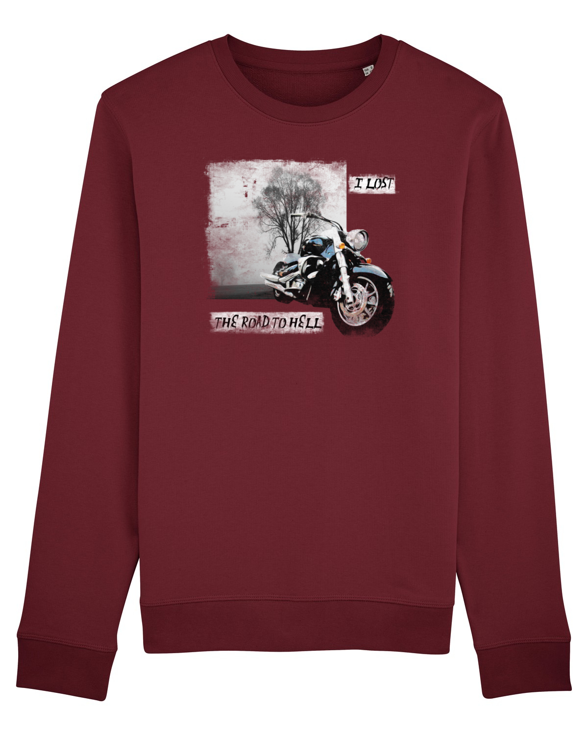 Bluză mânecă lungă Unisex Rise Burgundy