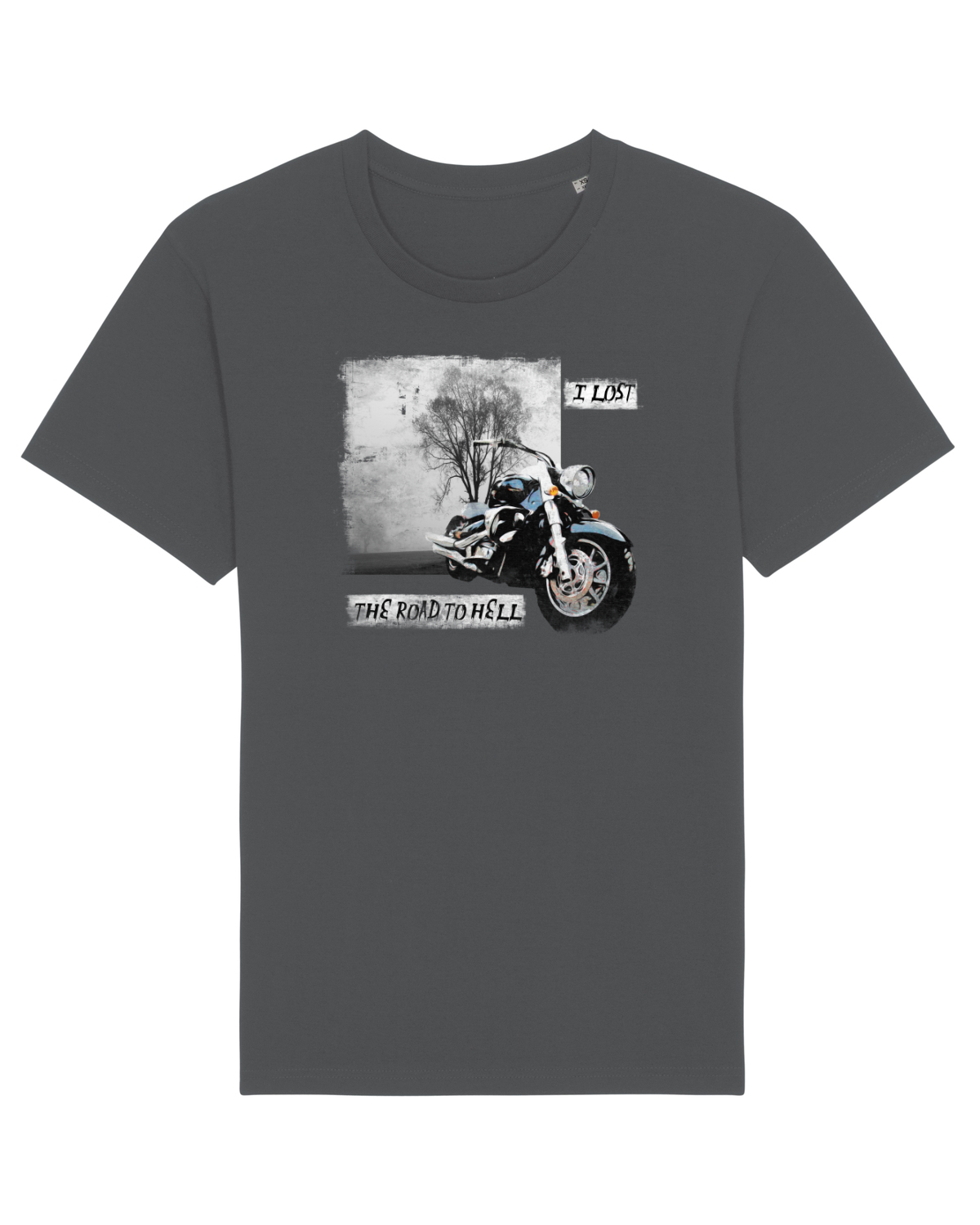 Tricou mânecă scurtă Unisex Rocker Anthracite
