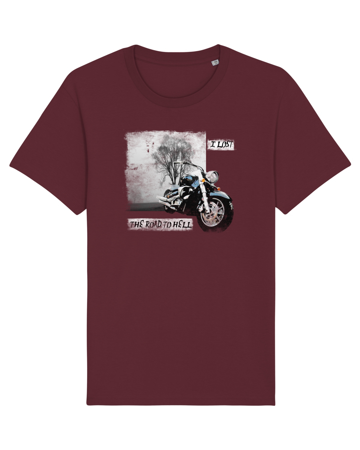Tricou mânecă scurtă Unisex Rocker Burgundy