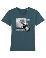 the road to hell Tricou mânecă scurtă guler V Bărbat Presenter