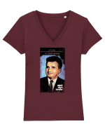nicolae ceausescu Tricou mânecă scurtă guler V Damă Evoker