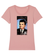 nicolae ceausescu Tricou mânecă scurtă guler larg fitted Damă Expresser