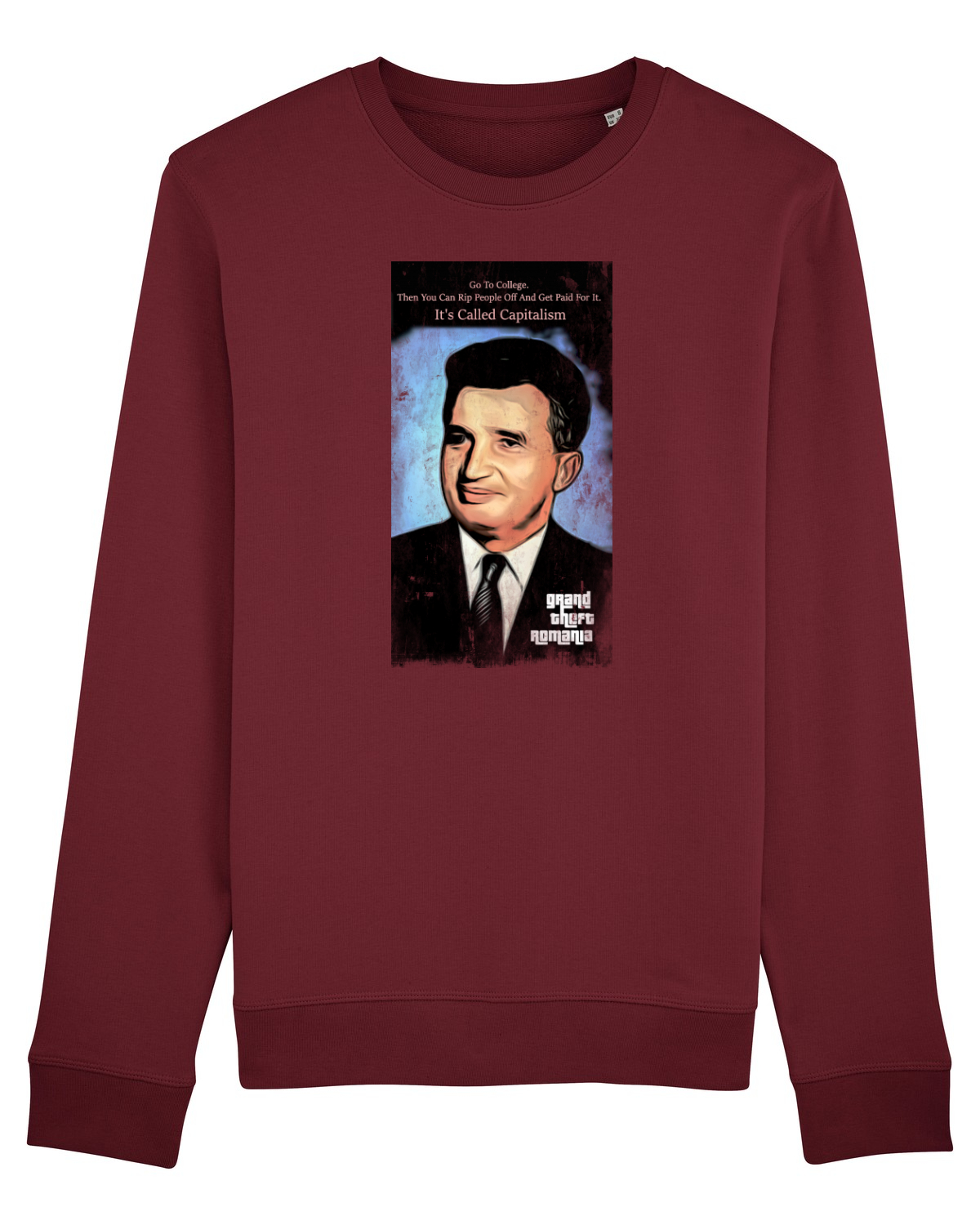 Bluză mânecă lungă Unisex Rise Burgundy