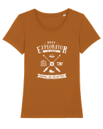 Explorator de Comori la Târgul de Vechituri Tricou mânecă scurtă guler larg fitted Damă Expresser