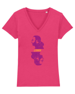 John Lennon Tricou mânecă scurtă guler V Damă Evoker
