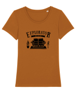 Explorator Interior  Tricou mânecă scurtă guler larg fitted Damă Expresser