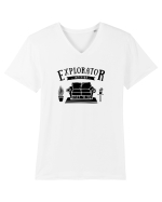 Explorator Interior  Tricou mânecă scurtă guler V Bărbat Presenter