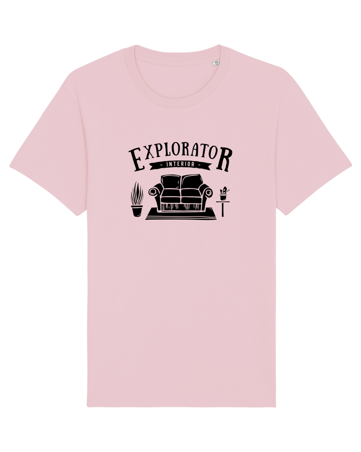 Tricou mânecă scurtă Unisex Rocker Cotton Pink