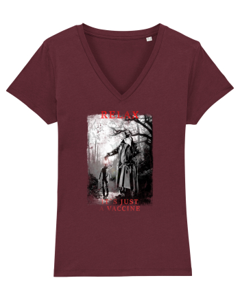relax it`s just a vaccine Burgundy
