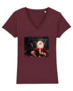santa claus wishes Tricou mânecă scurtă guler V Damă Evoker