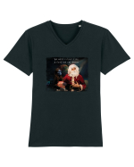 santa claus wishes Tricou mânecă scurtă guler V Bărbat Presenter