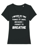 I Never Do Two Things At Once Tricou mânecă scurtă guler larg fitted Damă Expresser