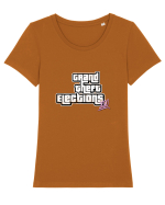 election Tricou mânecă scurtă guler larg fitted Damă Expresser