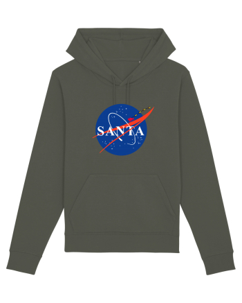 NASA Logo with SANTA claus sleigh and rockets Khaki
