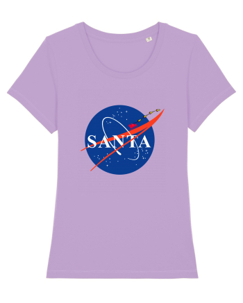 NASA Logo with SANTA claus sleigh and rockets Lavender Dawn