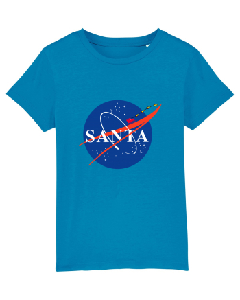NASA Logo with SANTA claus sleigh and rockets Azur