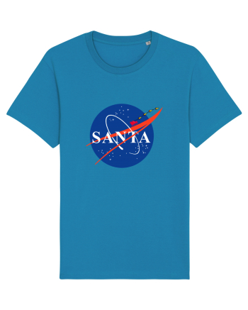 NASA Logo with SANTA claus sleigh and rockets Azur