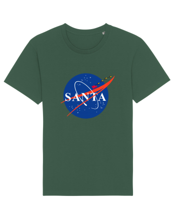 NASA Logo with SANTA claus sleigh and rockets Bottle Green