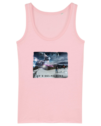 skiing time T-Shirt Cotton Pink