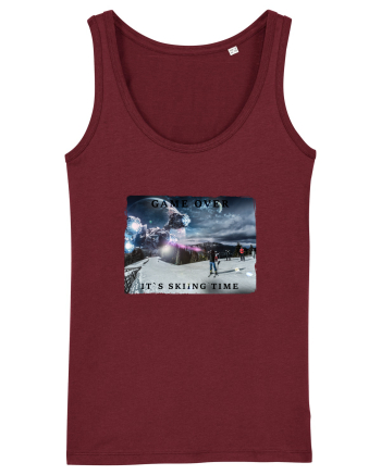 skiing time T-Shirt Burgundy