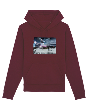 skiing time T-Shirt Burgundy