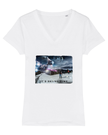 skiing time T-Shirt White