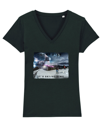 skiing time T-Shirt Black