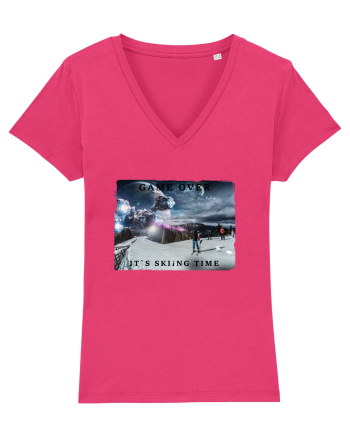 skiing time T-Shirt Raspberry
