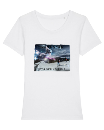 skiing time T-Shirt White
