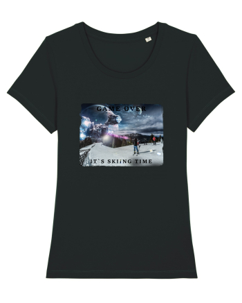 skiing time T-Shirt Black