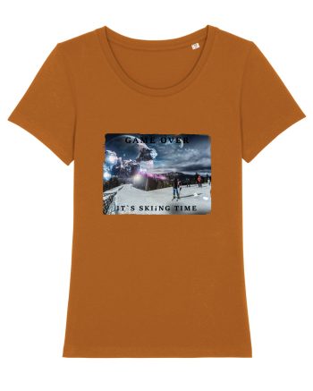 skiing time T-Shirt Roasted Orange