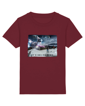 skiing time T-Shirt Burgundy