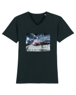 skiing time T-Shirt Tricou mânecă scurtă guler V Bărbat Presenter